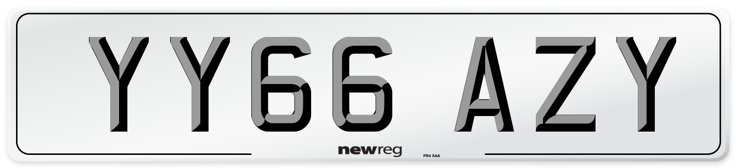 YY66 AZY Number Plate from New Reg